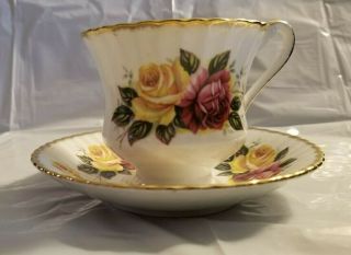 Vintage Paragon Fine Bone China Cup And Saucer - Floral Pattern