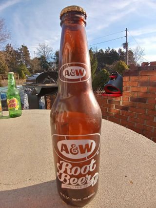 Vintage Aw Root Beer Bottle 12 Oz With Cap