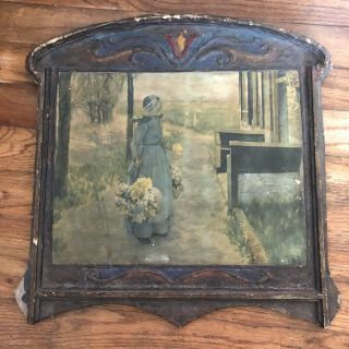 George Hitchcock “flower Girl In Holland” Antique Framed Aprox 1887