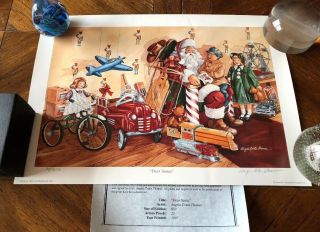 Angela Trotta Thomas Signed Numbered Print Dear Santa With