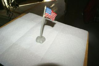 Vintage Marx Cape Kennedy Playset Flag With Pole And Base