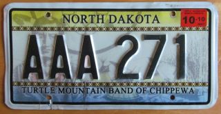 North Dakota 2010 Turtle Mountain Indian Graphic Triple A License Plate Aaa 271
