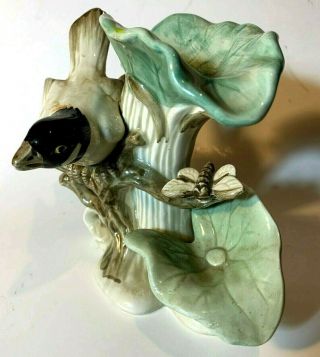 Vintage 1978 Fitz And Floyd Bird And Leaf Candle Holder