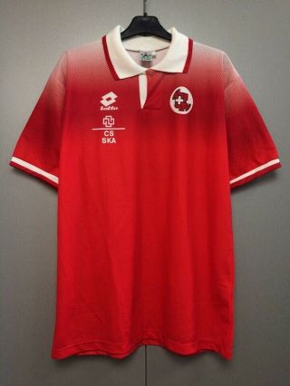 Switzerland 1996 - 98 Football Peter Schnyder Vintage Shirt Jersey Lotto Size Xl