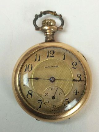 Antique Waltham No.  115 15j Gold Filled Pocket Watch Size 0s