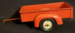 Vintage 1/16 Tru - Scale Red Utility Trailer With Paint