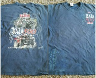 Vintage Tecate Baja 500 Score International Racing T Shirt Men Xl Blue Graphic
