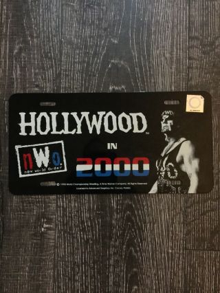Vintage 1998 Wwf Wwe Wcw Nwo License Plate Hollywood Hulk Hogan In 2000