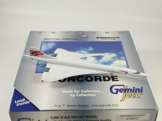 BRITISH AIRWAYS Concorde G - BOAC Metal Aircraft Model 1:400 Scale Gemini Jets 2