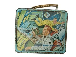 Vintage 1960 Colonel Ed Mccauley Lunch Box Only Us Air Force Space Explorer