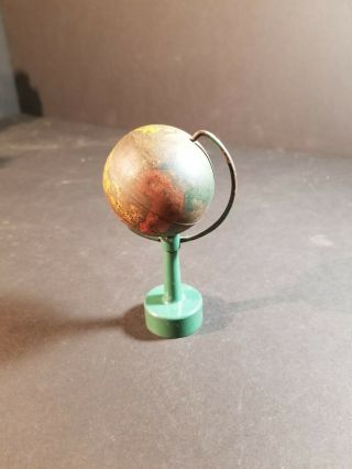 Vintage Metal Globe Pencil Sharpener Tin And Cast Iron