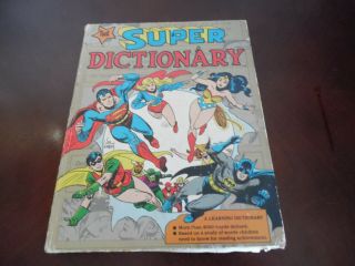 Vintage Warner Educational The Dictionary Superman Wonder Woman Batman 197