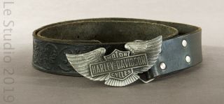 Harley - Davidson Motor Cycle Indiana Metal X15 Buckle W Velvet Messiah Belt