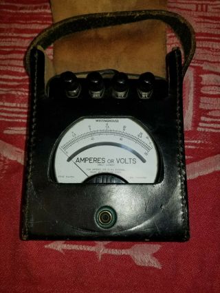 Vintage Westinghouse Dc Volt Meter Electrical Instrument