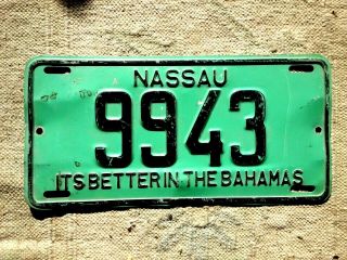 Nassau Bahamas License Plate Tag 1977 :the Only Year With Slogan