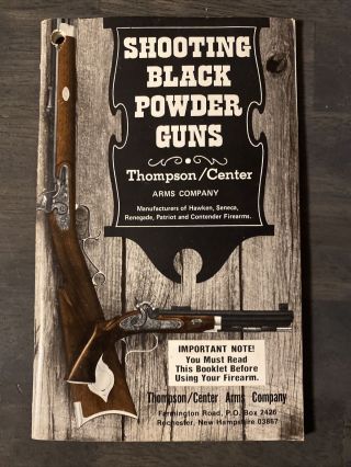 ‘shooting Black Powder Guns’ And Hawken Parts List - 1981 Thompson Center Arms