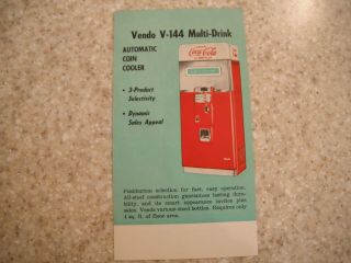 Vintage Coca Cola,  Vendo Brochure