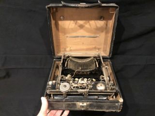 ANTIQUE COLLECTABLE VINTAGE CORONA MODEL 3 FOLDING TYPEWRITER WITH CASE 1917?? 3