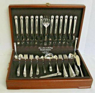 67 Piece Set 1847 Rogers Bros.  Eternally Yours Silverplate Flatware With Chest