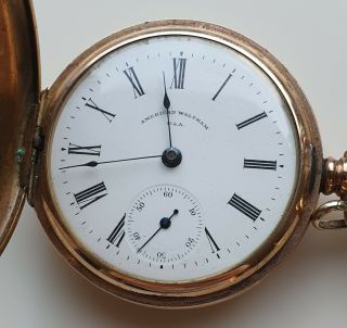 Antique Gold Plated Waltham pocket watch, 2