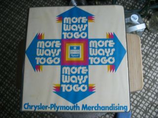 1972 Chrysler - Plymouth Merchandising More Ways To Go Binder And Contents