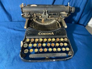 Antique Collectable Vintage Corona Model 3 Folding Typewriter