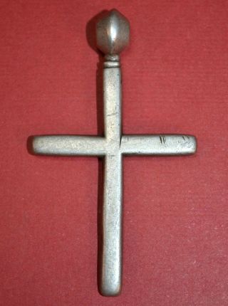 Antique Ethiopian Coptic Christian Cross Silver Pendant From Ethiopia,  Africa