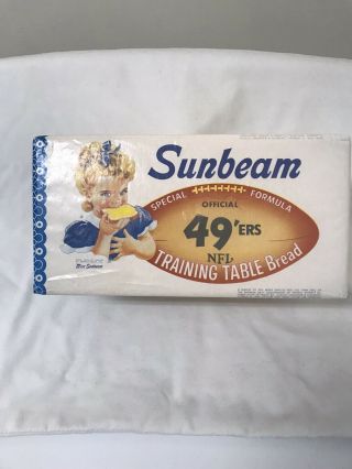 Vintage Miss Sunbeam Wrapper 49ers Nfl Wrapped Over Foam Looks Like Loaf.