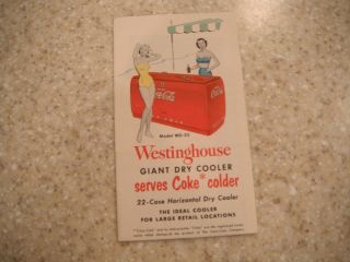Vintage Coca Cola,  Westinghouse Cooler Brochure