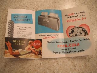Vintage Coca Cola,  Westinghouse Cooler brochure 2