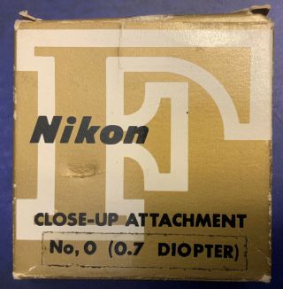 Vintage Nikon F 0.  7 Diopter Close Up Attachment With