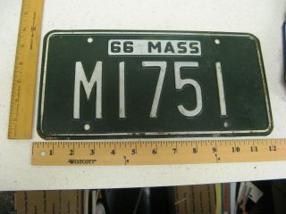 1966 66 Massachusetts Ma Mass License Plate Municipal M1751