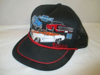 Unused? Vintage 80s Camaro 67,  69,  82 Snapback Hat Cap Mesh Baseball Trucker