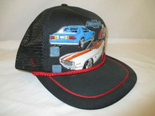 unused? Vintage 80s Camaro 67,  69,  82 Snapback Hat Cap Mesh Baseball Trucker 2