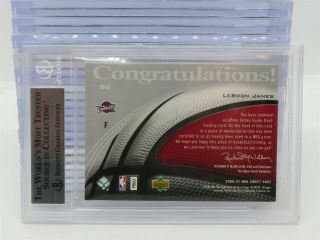 2006 - 07 UD Sweet Shot LeBron James Game Jersey SP BGS 8.  5 Cavaliers S21 2