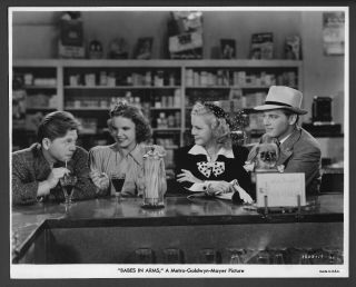 Judy Garland Mickey Rooney " Babes In Arms " 1939 Vintage Photo