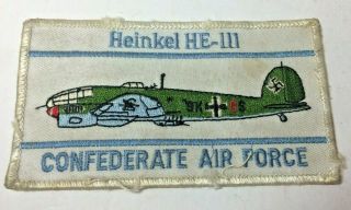 Vintage Usaf Heinkel He - Iii Confederate Air Force Patch