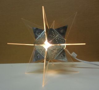 Crystalite Starburst Sputnik Christmas Mid Century Modern Atomic Space Age Light