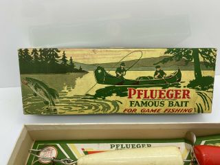 Vintage Pflueger Globe Antique Fishing Lure bait 3796 W/ Box And Papers 3