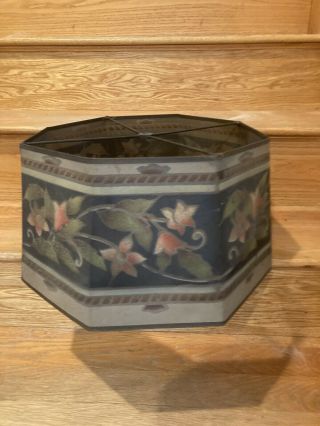 Antique Vintage Arts And Crafts Mission Painted Screen Lamp Shade