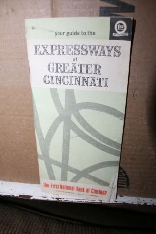 Vintage 1965 Your Guide To The Expressways Of Greater Cincinnati Brochure Ohio