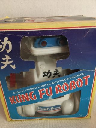 Vintage Poty 1980’s Kung Fu Robot Pt - 752 Battery Operated W/ 2 Nunchaku