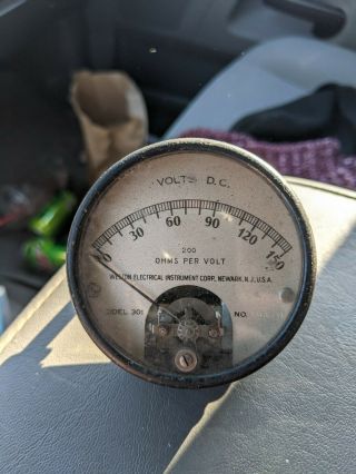 Vintage Weston Electrical Instrument Corp Model 301 Volts Gauge Meter