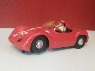 Vintage Marx Maserati Front Steering Wheels Race Car 1/32 Slot Car 1960s Case