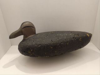 Vintage Cork Duck Decoy Lead Weight Flat Bottom Unmarked