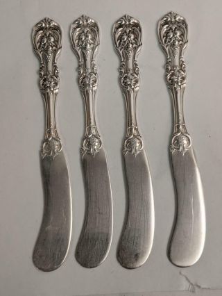 4 Reed & Barton Francis I 1st Sterling Silver Solid Butter Knives