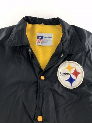 Vintage Pittsburgh Steelers Stahl - Urban Black Light Weight Jacket Size M NFL 2