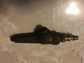 Vintage Schrader Brass Pneumatic Air Hose Nozzle Blow Gun
