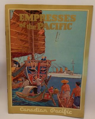 1936 Empresses Of The Pacific Canadian Pacific Travel Cruise Book