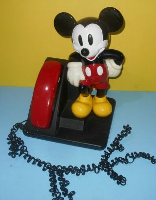 Vintage Disney Mickey Mouse At&t Corded Land Line Touch Tone Telephone Phone